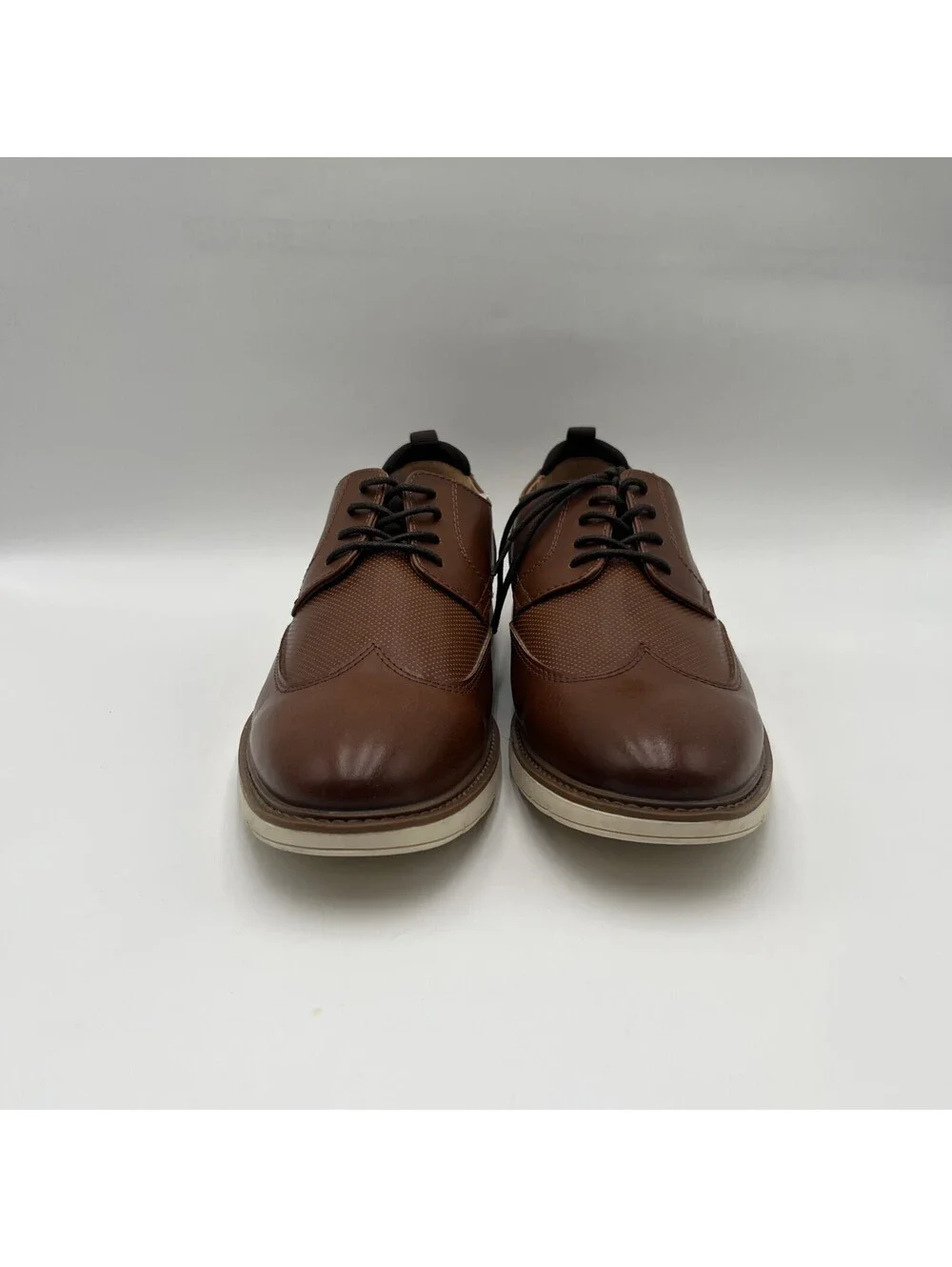 Mix No.6 FINLEE Brown Synthetic 4-Eye Low Top Wingtip Oxfords, Size 12M